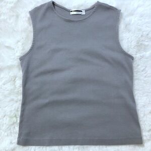 GPR1 Gray knit Sleeveless Cotton Top